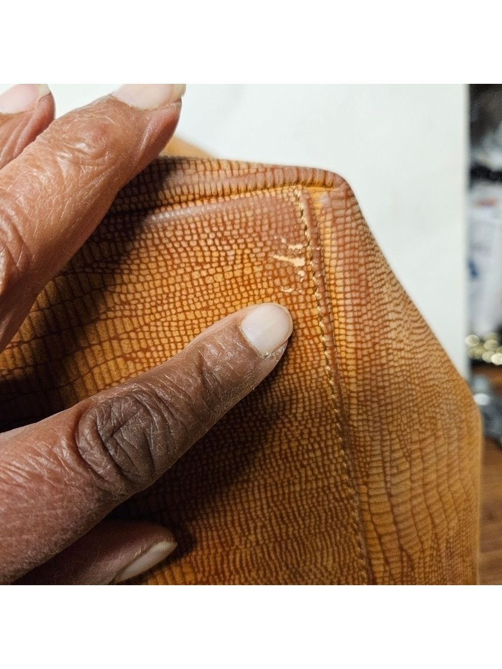 Michaela Caramel Shoulder Tote Bag - Picture 13 of 16